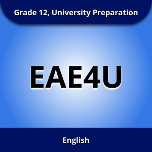 EAE4U English, Grade 12 University course at CanSTEM Education in Brampton